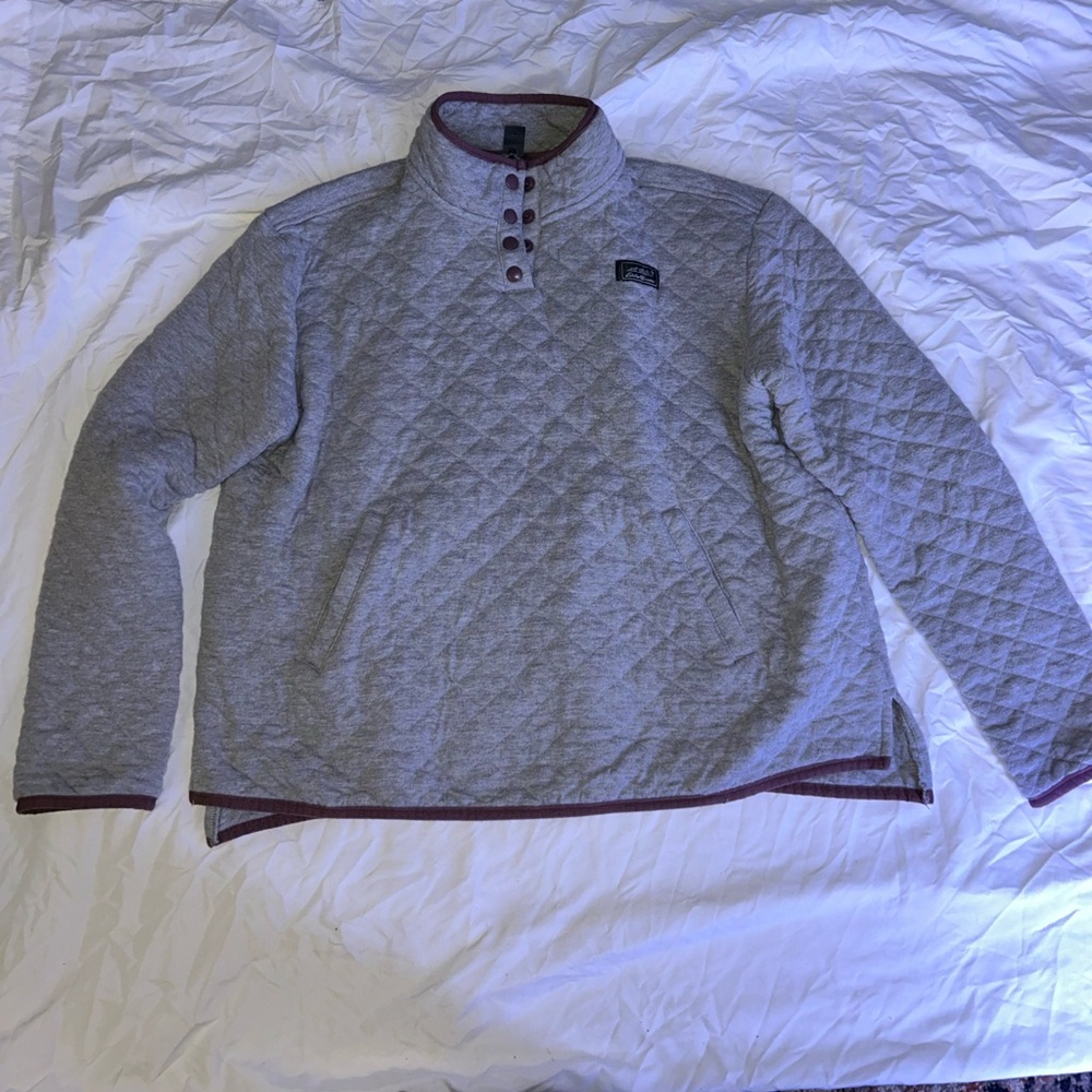 Eddie Bauer grey half zip